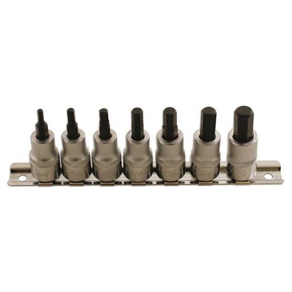LASER - Hex Bit Set - 3/8in. Drive - 7 Piece