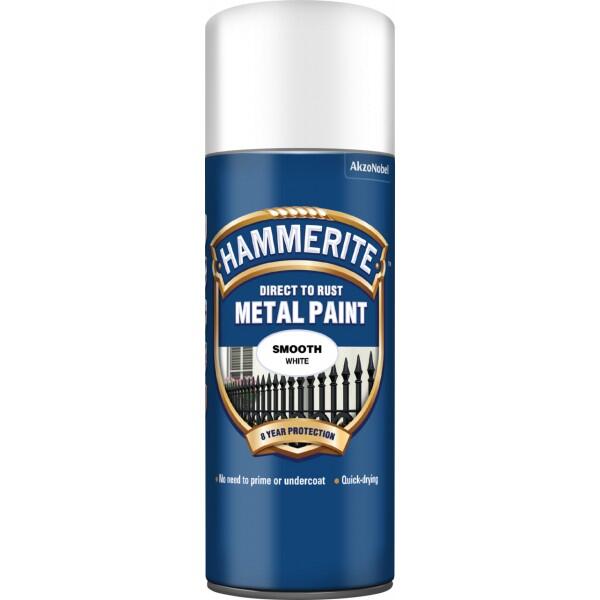 HAMMERITE - Hammerite Direct To Rust Metal Paint - Smooth White - 400ml