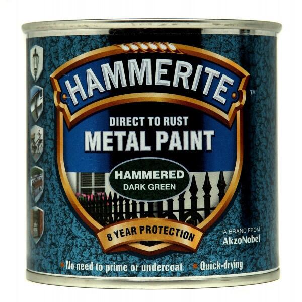 HAMMERITE - Direct To Rust Metal Paint - Hammered Dark Green - 250ml