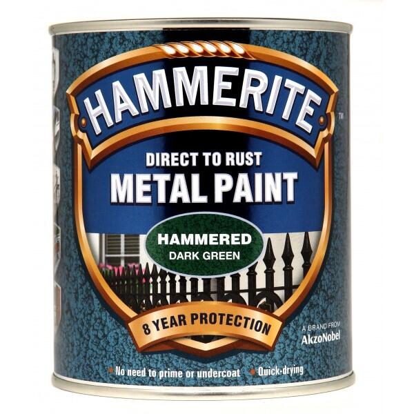 HAMMERITE - Direct To Rust Metal Paint - Hammered Dark Green - 750ml
