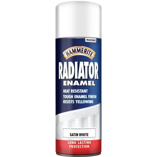 HAMMERITE - Hammerite Radiator Aerosol Paint - Satin White - 400ml