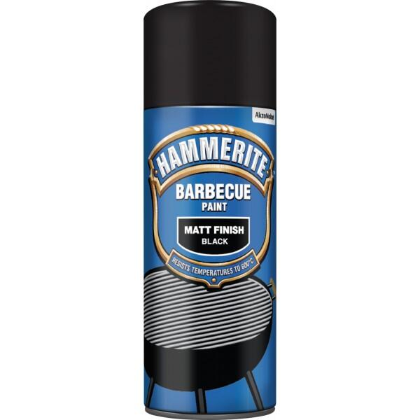 HAMMERITE - Hammerite BBQ Paint Aerosol - Matt Black - 400ml