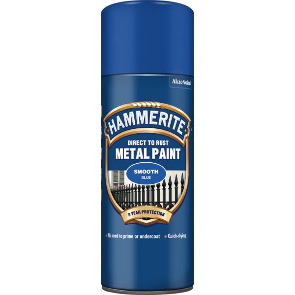 HAMMERITE - Hammerite Direct To Rust Metal Paint - Smooth Blue - 400ml