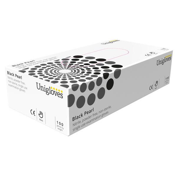 UNICARE - Unicare Black Nitrile Powder Free Gloves - Medium