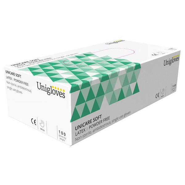 UNICARE - Unicare Latex Powder Free Gloves - Extra Large