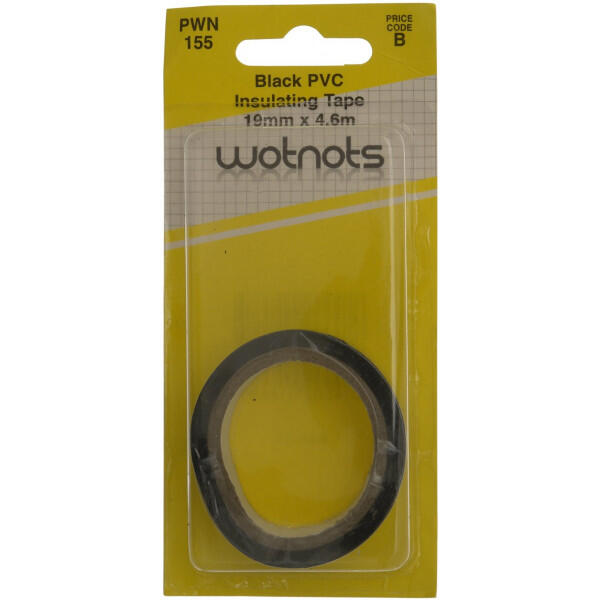 wot-nots - PVC Insulation Tape - Black - 19mm x 4.6m