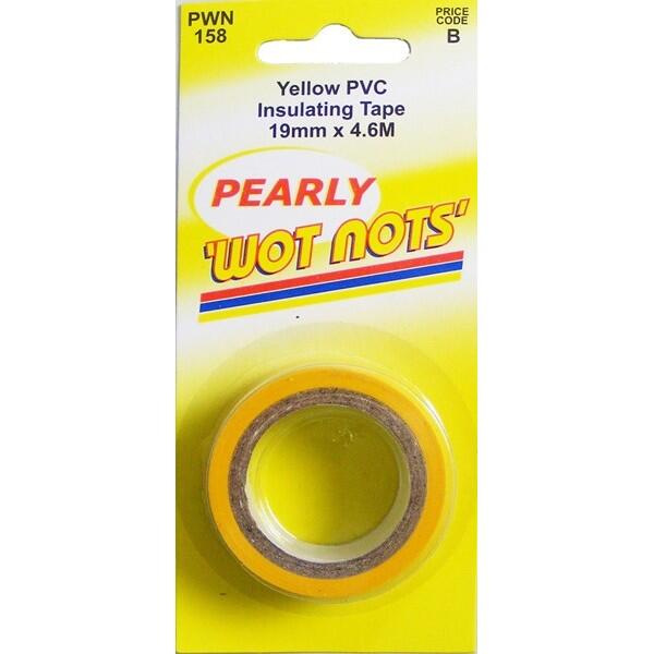 wot-nots - PVC Insulation Tape - Yellow - 19mm x 4.6m