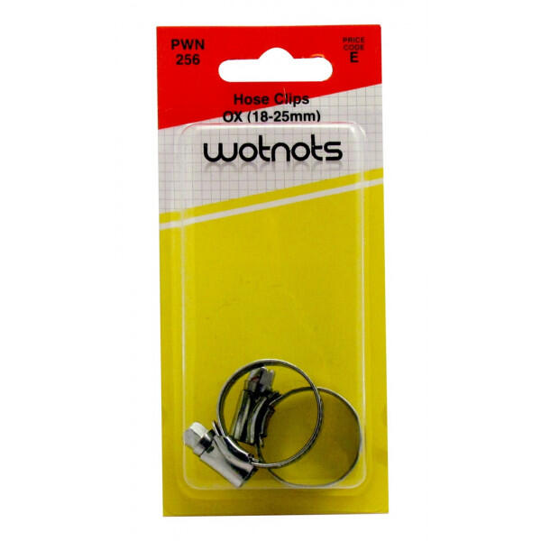wot-nots - Hose Clips M/S OX 18-25mm - Pack of 2