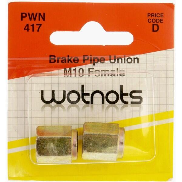 wot-nots - Brake Pipe Unions - Female M10 x 1 Pitch - Pack Of 2