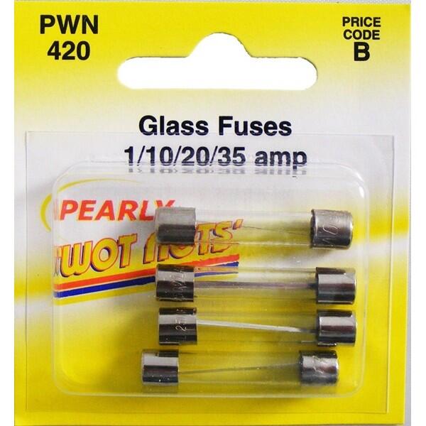 wot-nots - Fuses - Assorted Glass - Pack Of 4