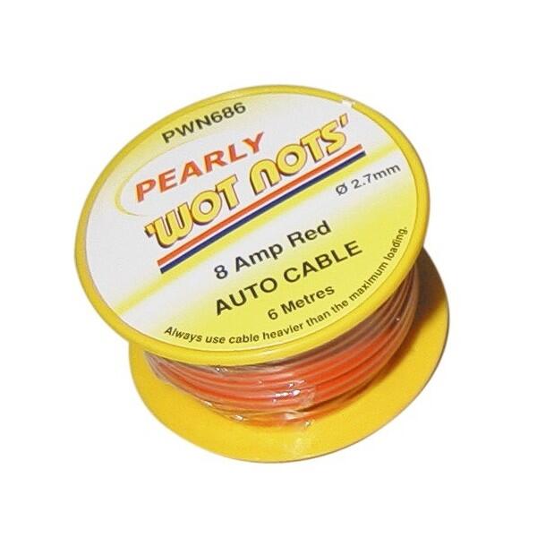 wot-nots - 1 Core Cable - Red - 6m - 8A