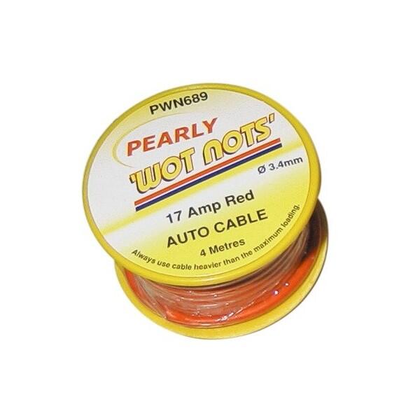 wot-nots - 1 Core Cable - Red - 4m - 17A