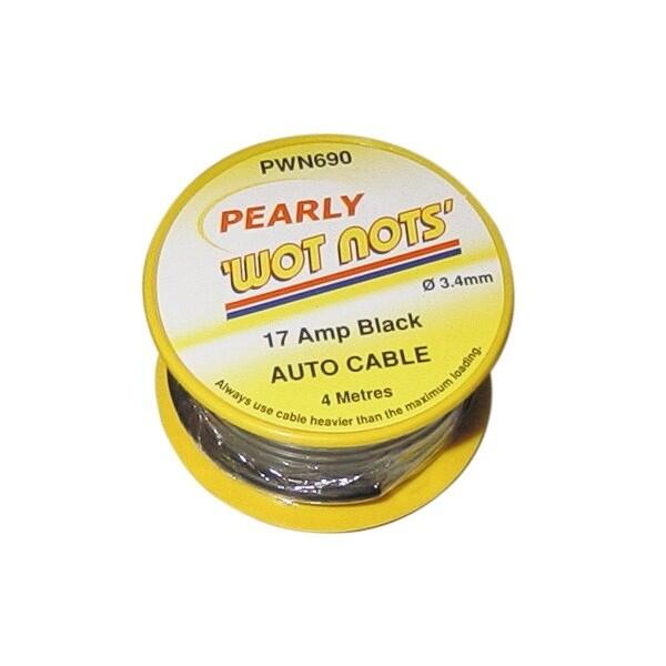 wot-nots - 1 Core Cable - Black - 4m - 17A