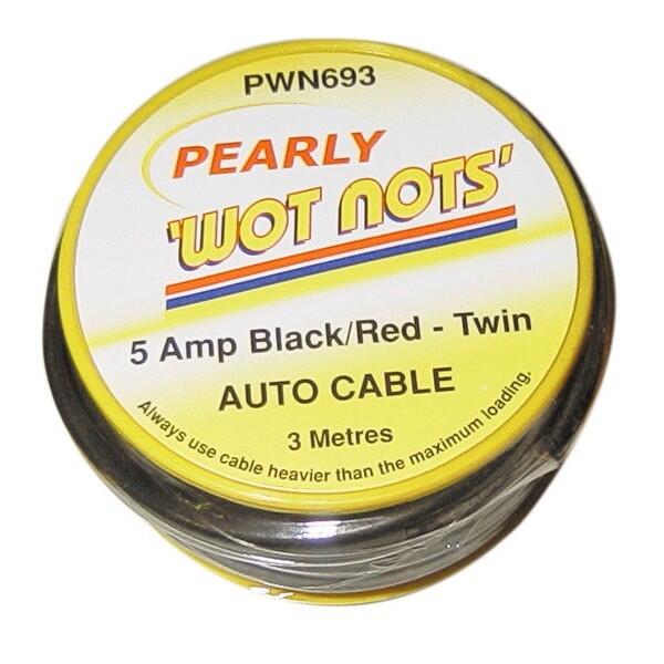 wot-nots - Wiring Cable Twin 5A x 3m Red/Black