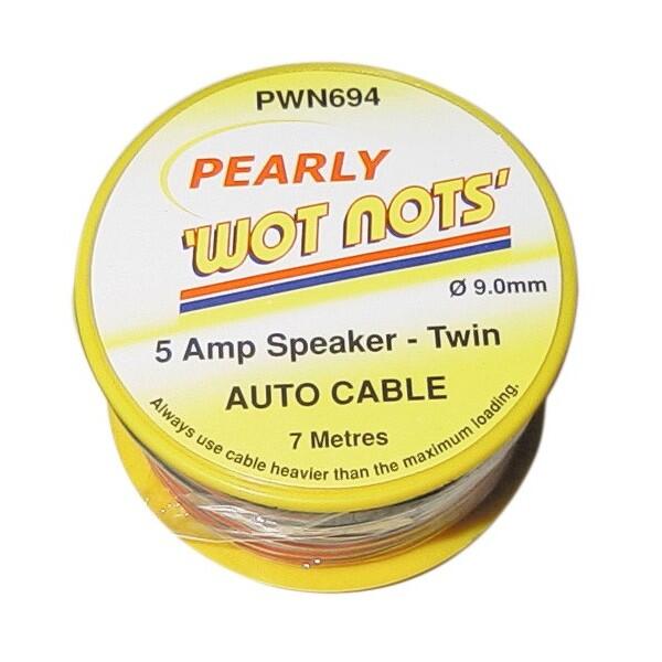 wot-nots - Twin Speaker Cable - Red/Black - 7m - 5A