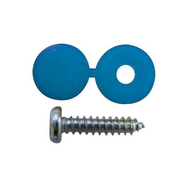 wot-nots - Number Plate Caps & Screws Blue - Pack Of 2