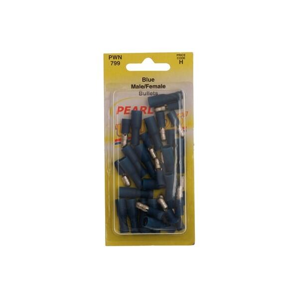 wot-nots - Wiring Connectors - Blue - Male/Female Bullet - 5mm - Pack of 15
