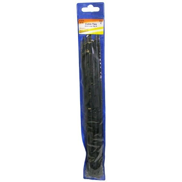 wot-nots - Cable Ties - Standard - Black - 300mm - Pack Of 20