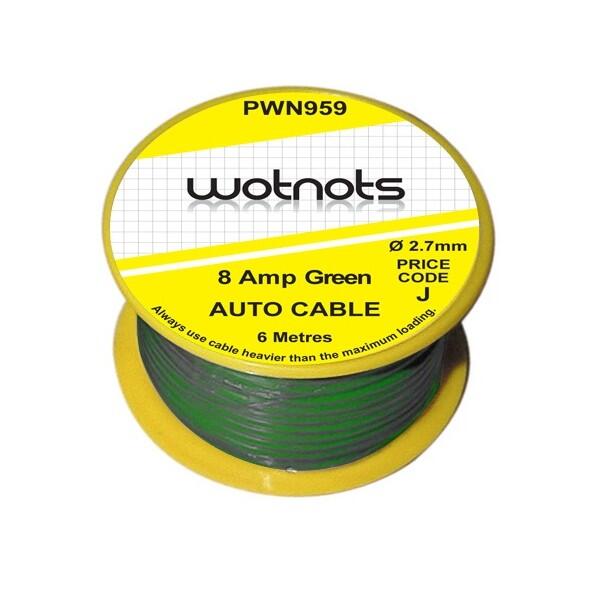 wot-nots - Wiring Cable Reel 8 Amp Green 6M