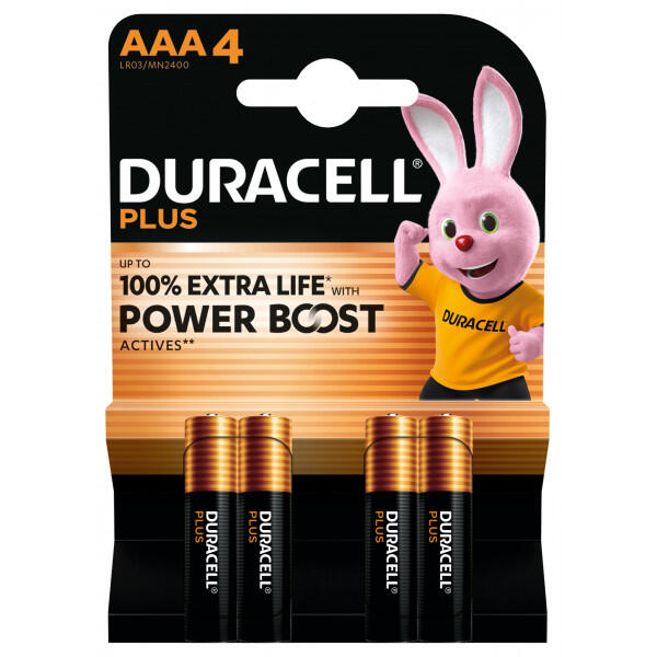 DURACELL - Duracell AAA Plus Power With Power Boost - Pack of 4
