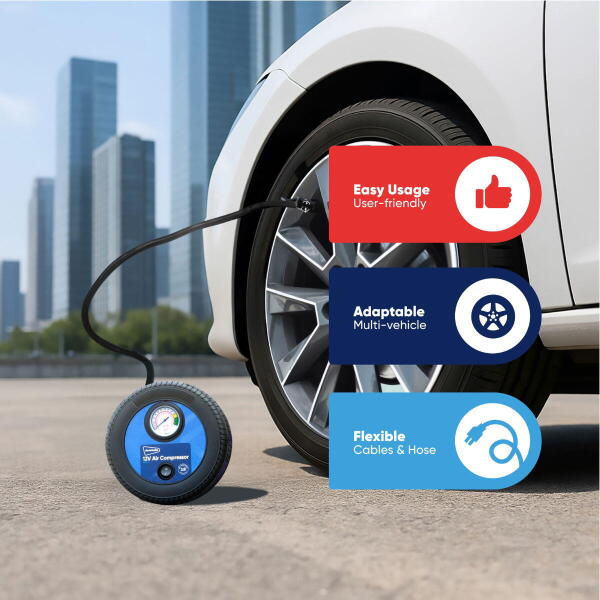 12V AIR COMPRESSOR TYRE SHAPE WITH GAUGE