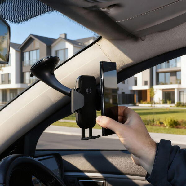 WIRELESS PHONE CHARGER WITH WINDOW AND DASH SUCTION