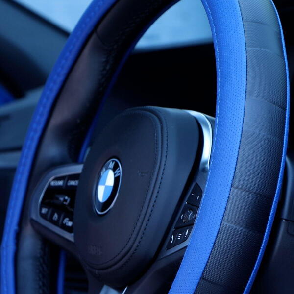 Steering Wheel Glove Black/Blue Sports Grip