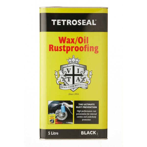 TETROSYL - Tetrosyl Tetroseal Wax Oil Rustproof Black - 5 Litre
